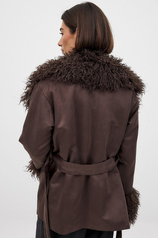 Faux Fur Detail Bonded Jacket