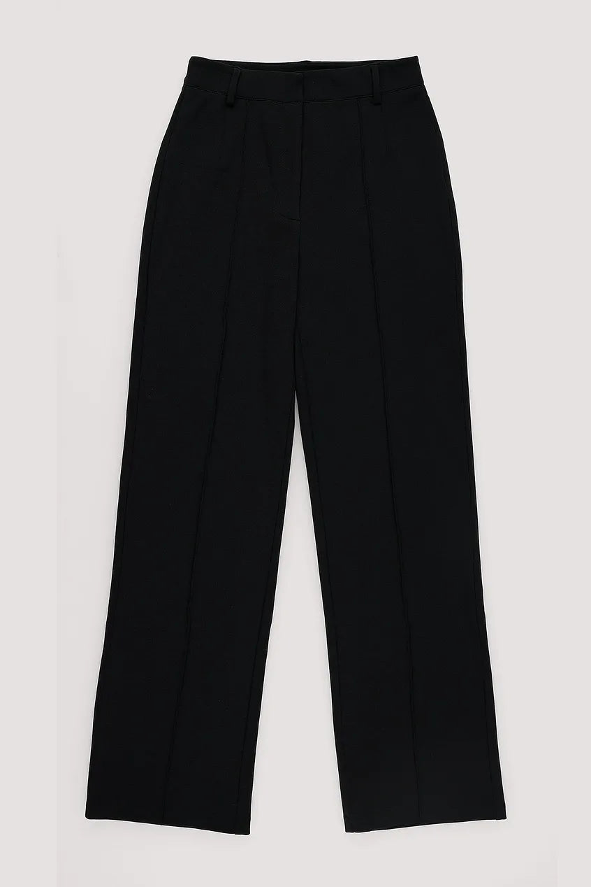 Fitted Wide Leg Suit Pants