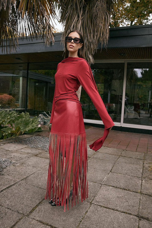 Na-kd Fringe Detail Mini Skirt