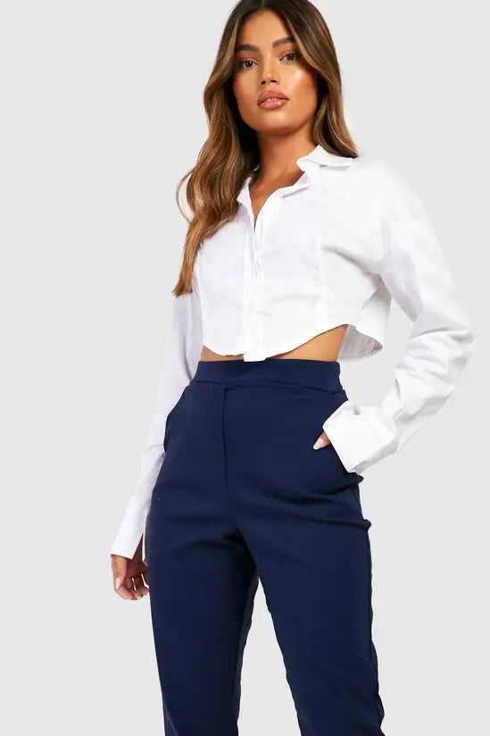 boohoo Super Stretch Tapered Tailored Trouser