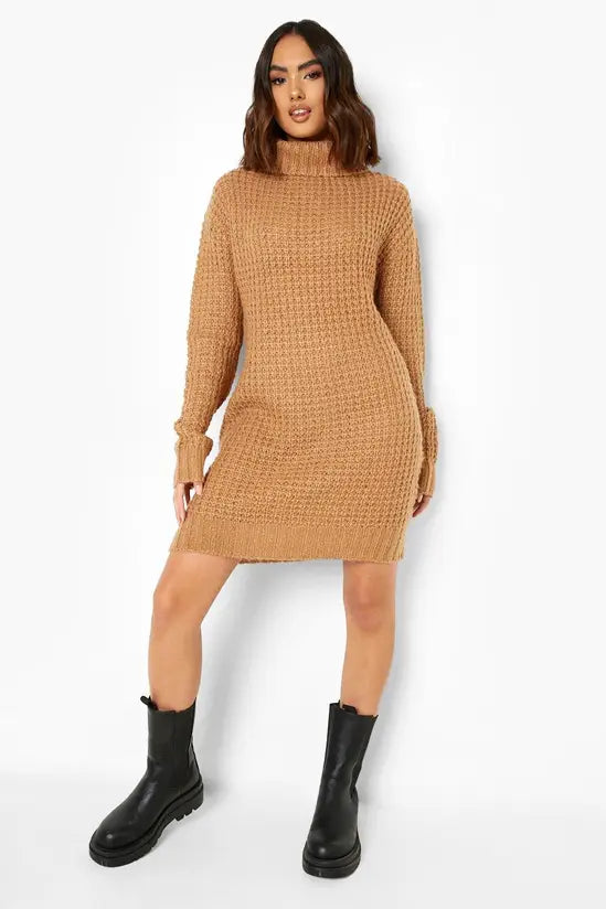 boohoo Roll Neck Fisherman Jumper Dress