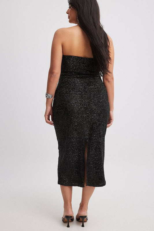 Na-kd Glitter Midi Dress