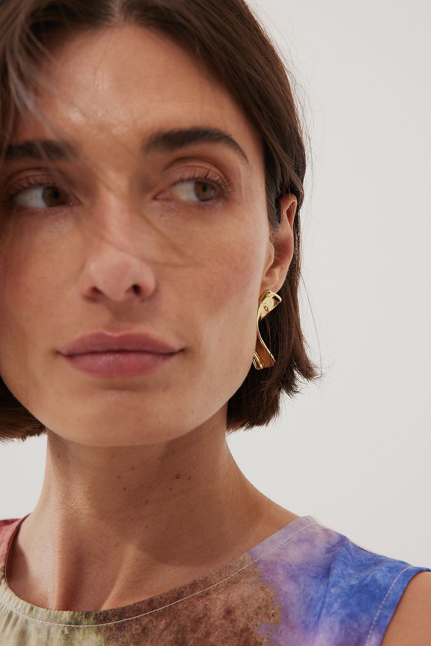 Gold Plated Twist Earrings