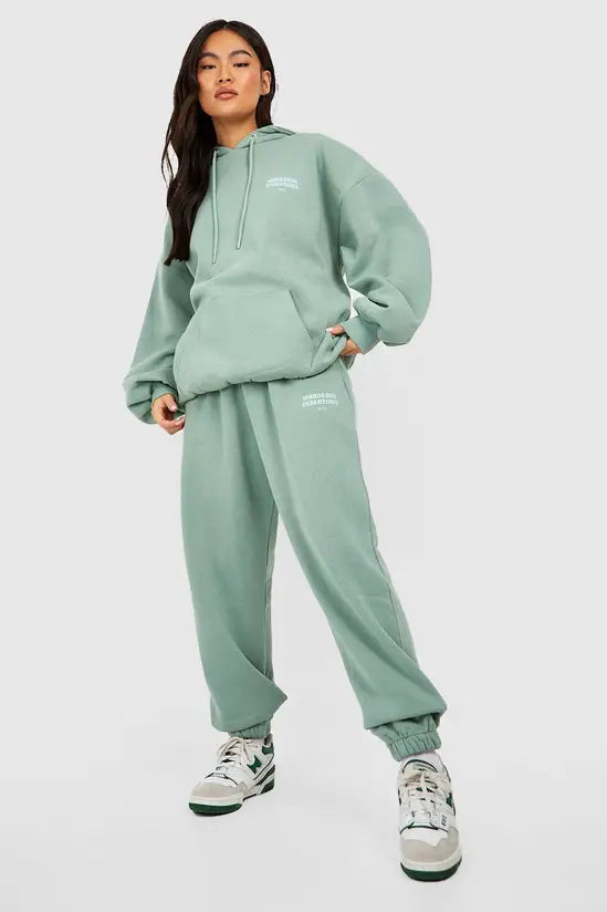 boohoo Wardrobe Essentials Slogan Oversized Hoodie