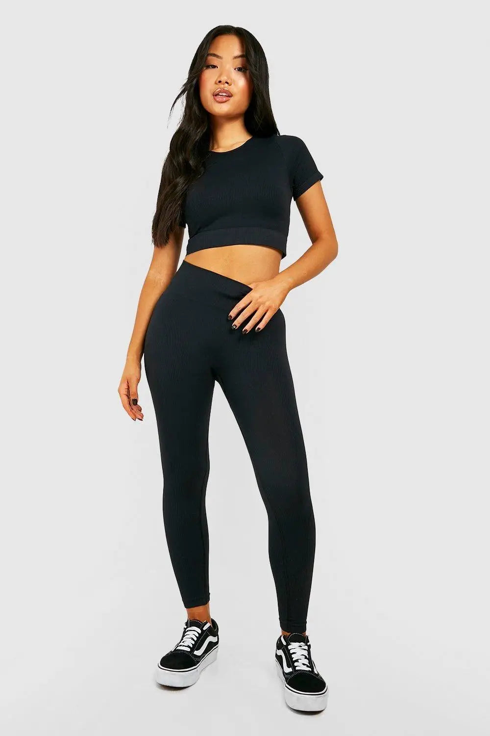 Boohoo - Petite Seamless Rib Leggings