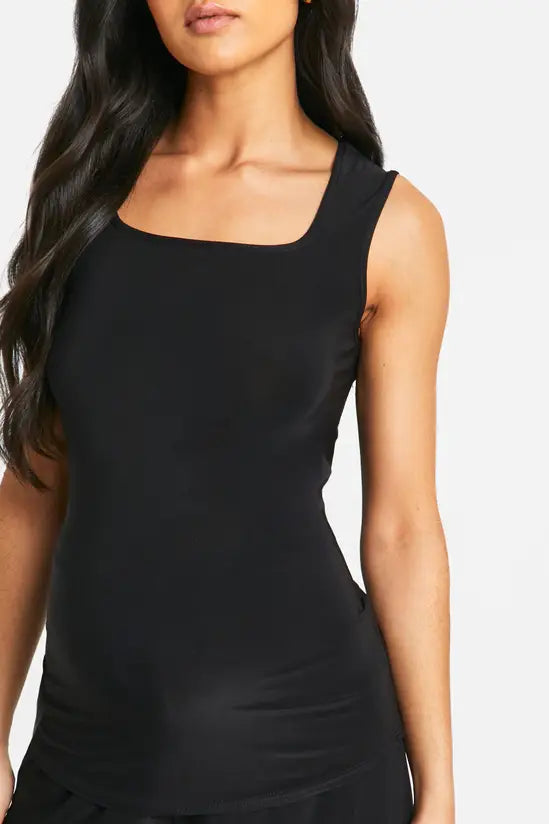 boohoo Maternity Soft Touch Square Neck Vest Top