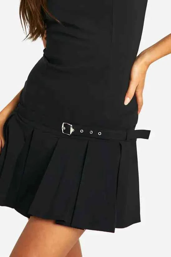 boohoo Bandeau Belted Tennis Mini Dress