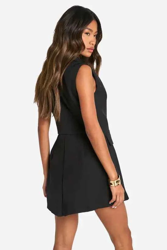 Boohoo - Tailored Sleeveless Blazer Playsuit