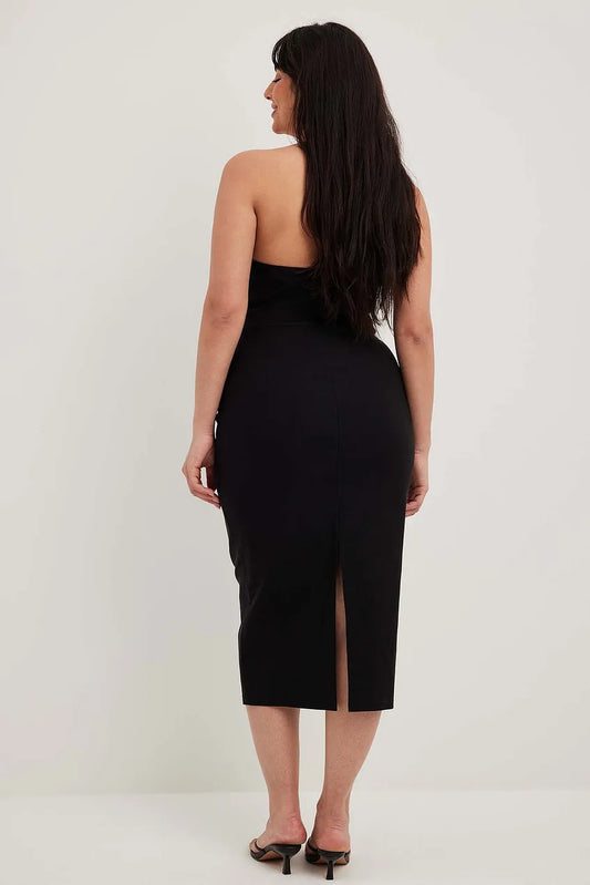 Heart Shaped Bandeau Midi Dress