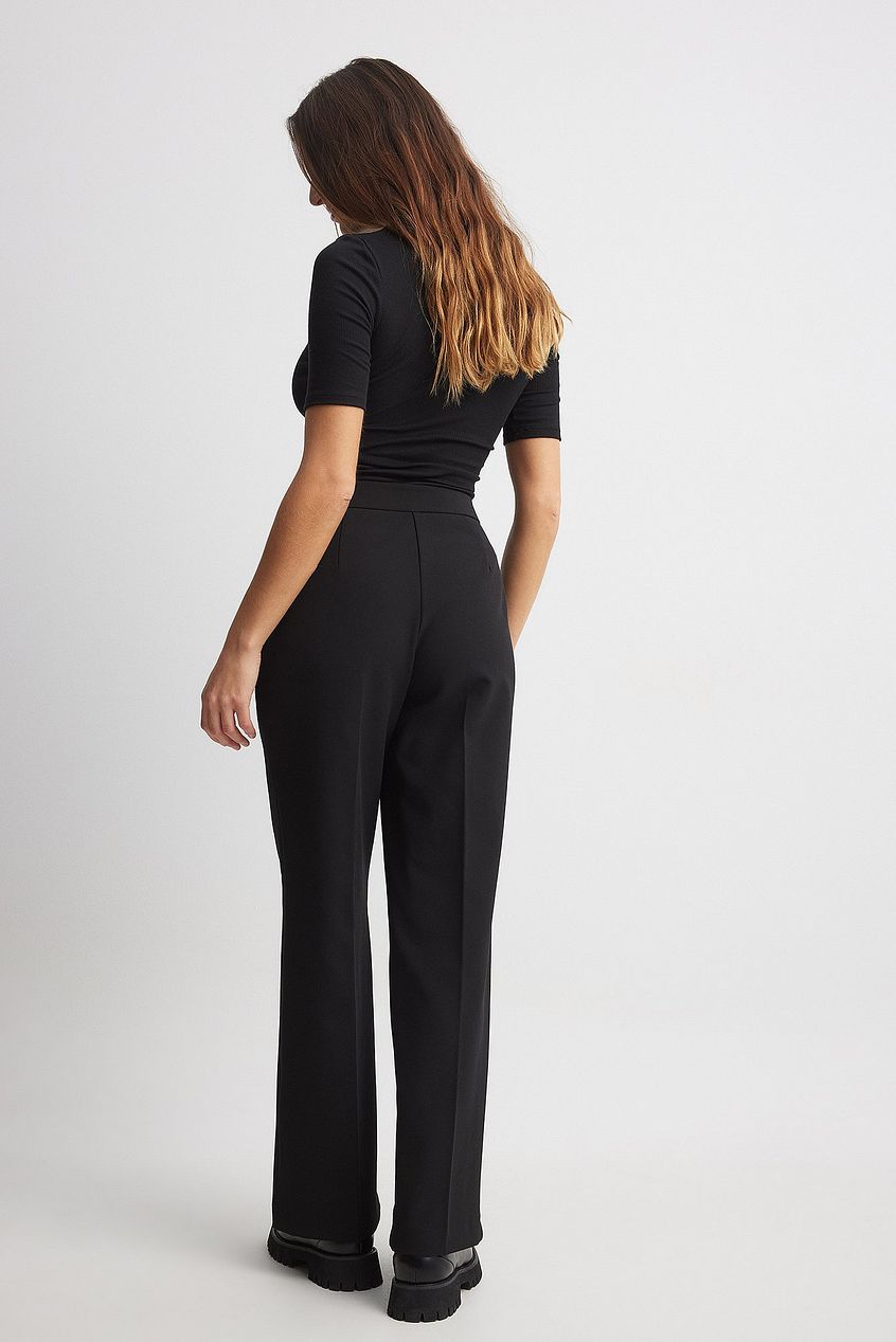 High Waist Straight Leg Pants