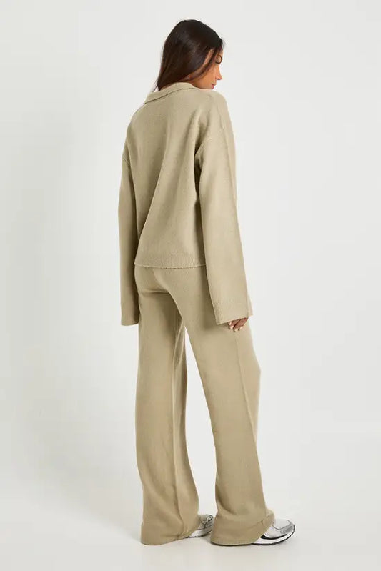 boohoo Tall Collared Button Down Oversized Knitted Jumper