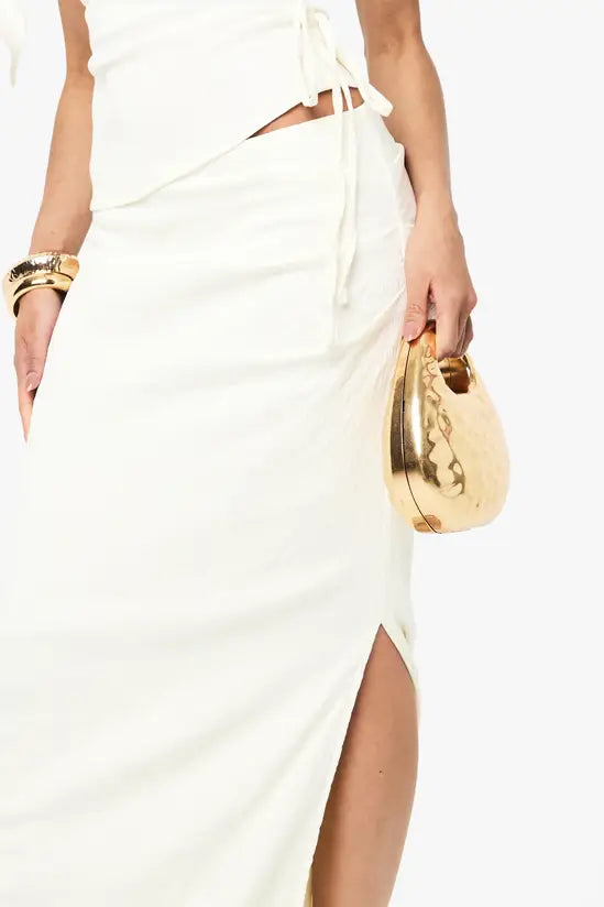 boohoo Textured Gathered Maxi Skirt