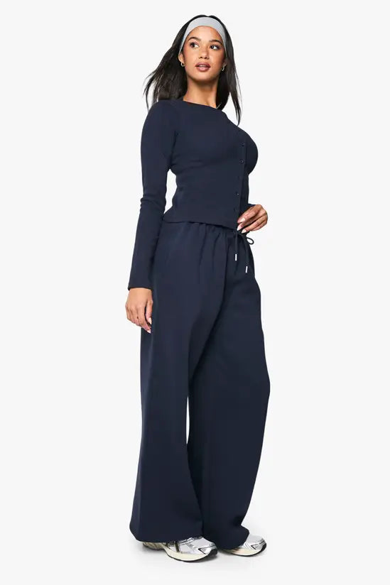 Boohoo - Rib Button Through Joggers