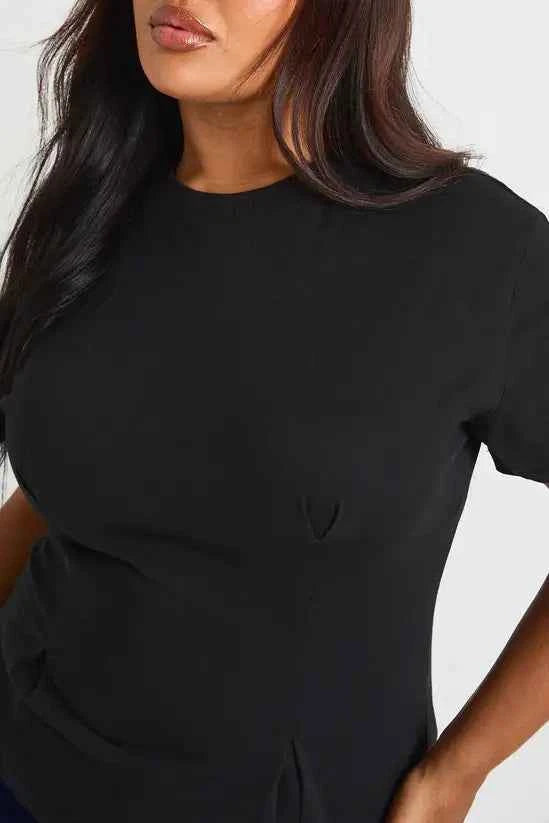 boohoo Plus Cotton Cinched Waist T-Shirt