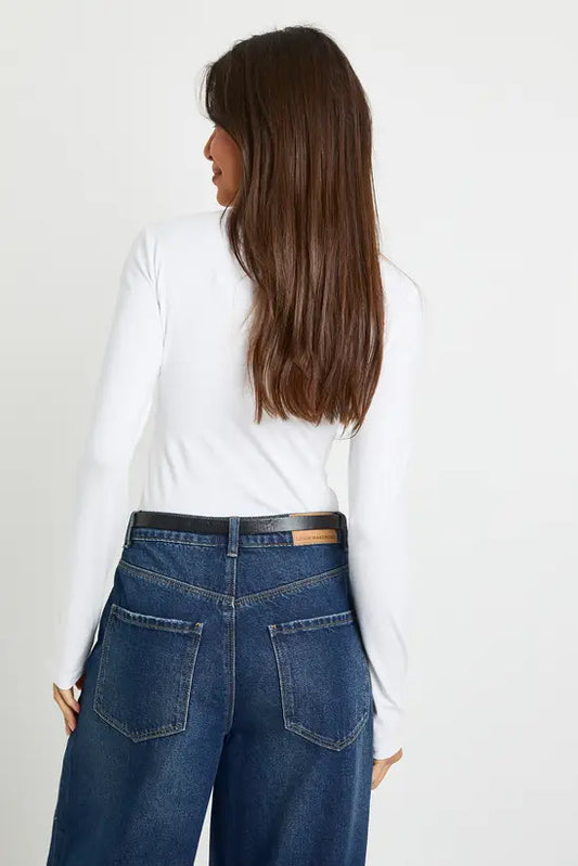 boohoo Basic Long Sleeve Crew Neck Bodysuit