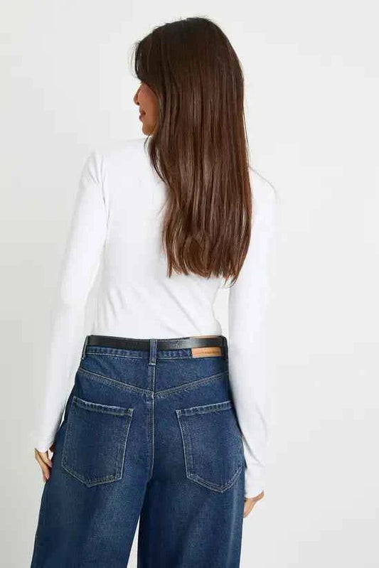 boohoo Basic Long Sleeve Crew Neck Bodysuit