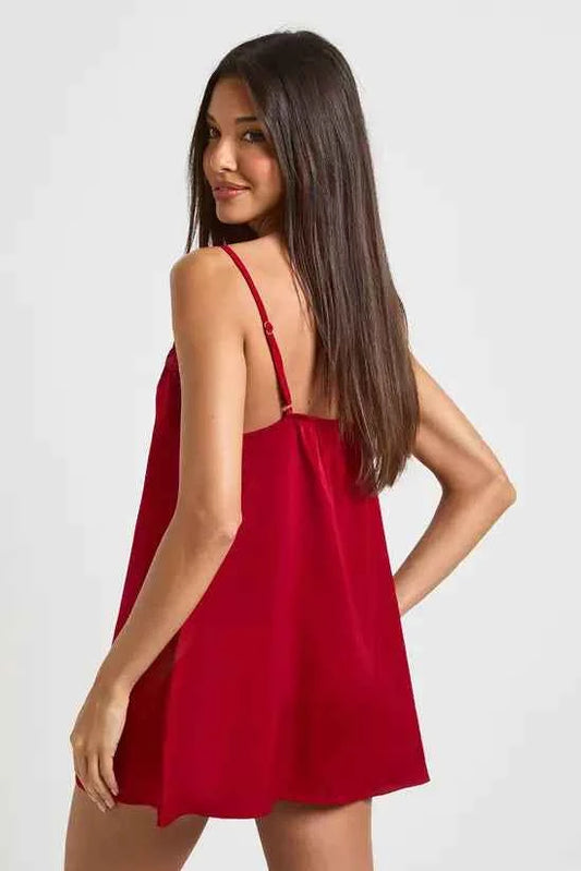 Boohoo Satin Lace Detail Nightie