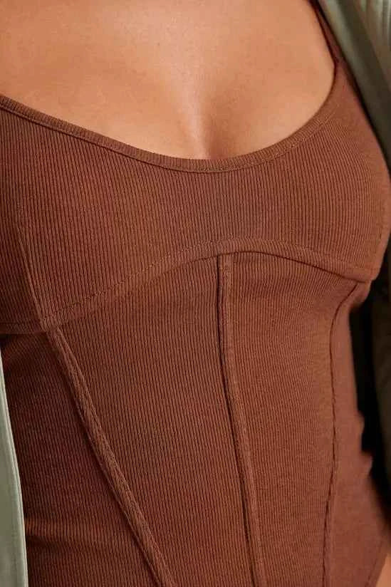 boohoo Strappy Bandage Corset Top