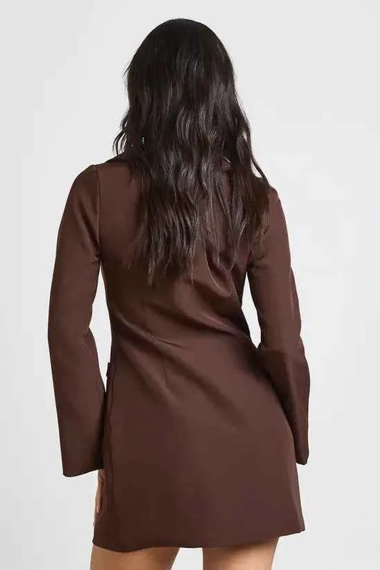 boohoo Bardot Fitted Blazer Dress