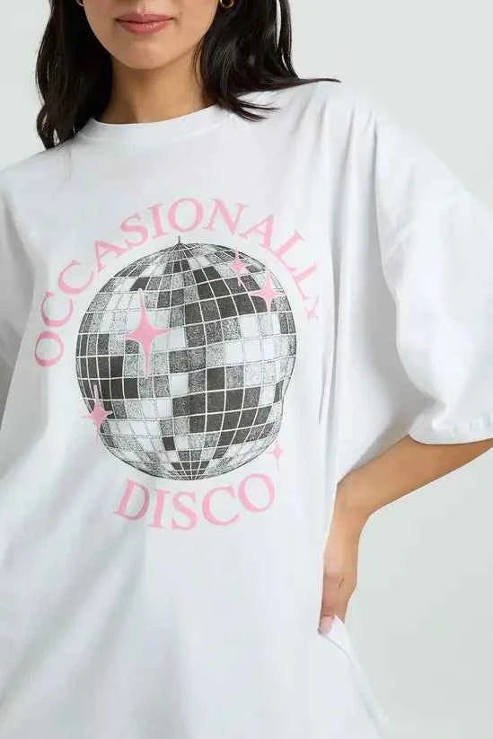 boohoo Occasionally Disco Oversized T-Shirt