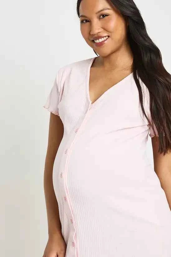 boohoo Maternity Rib Button Down Nightie