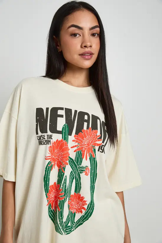 boohoo Nevada Printed T-Shirt
