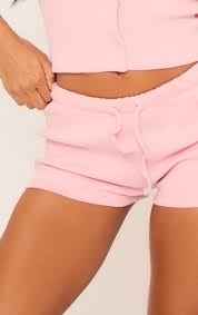 Ego - Fold Over Waist Hot Pants In Pink