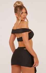 Ego - Strappy Bardot Knot Detail Bikini Top