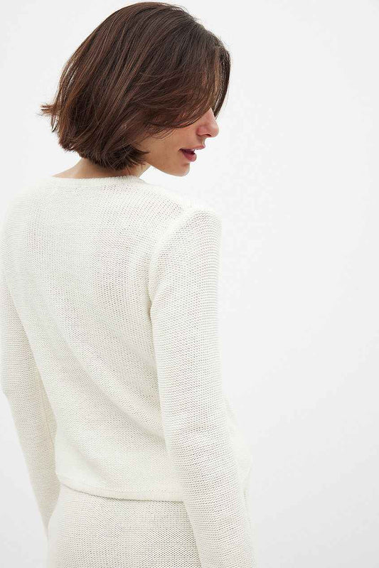 Na-kd - Knitted Button Detail Top
