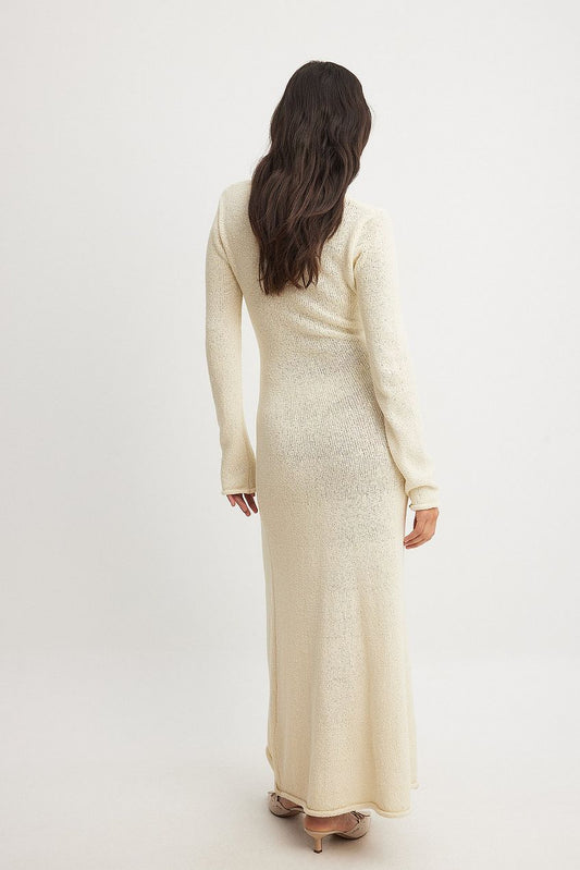 Knitted Long Sleeve Maxi Dress