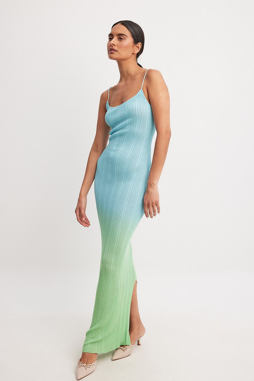 Knitted Ombre Maxi Dress