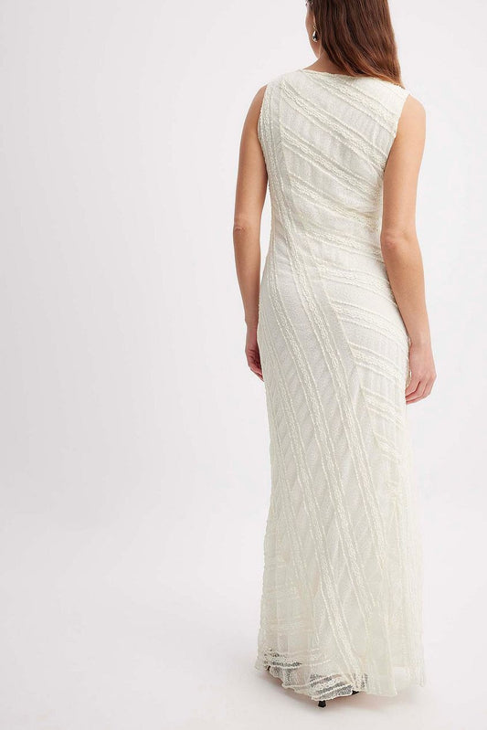 Lace Seam Detail Maxi Dress