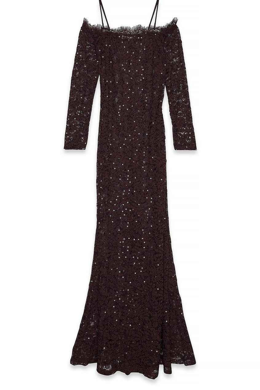Na-kd Lace Sequin Maxi dress