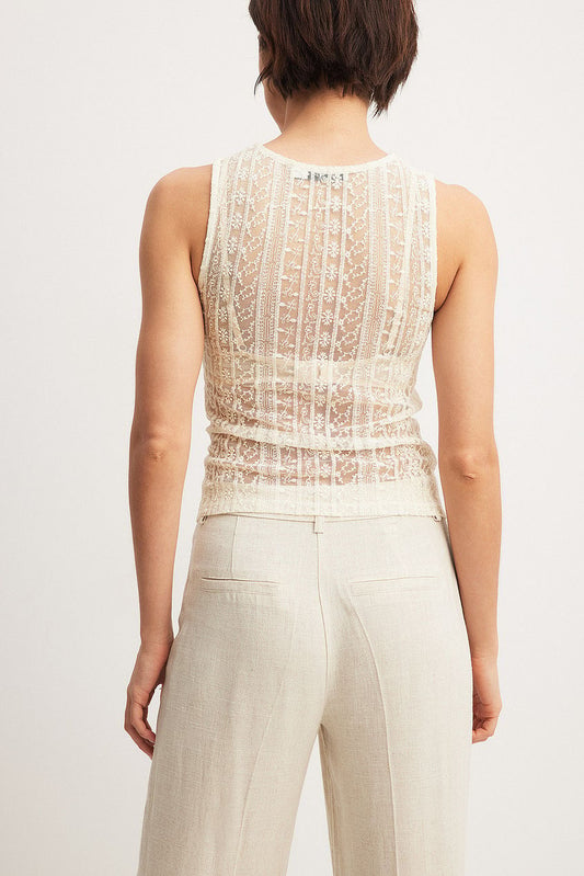 Lace Twist Top