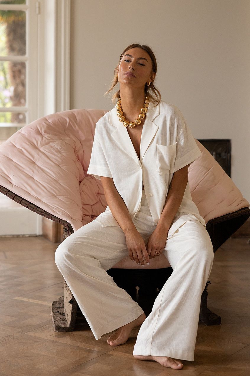 Linen Look Trousers