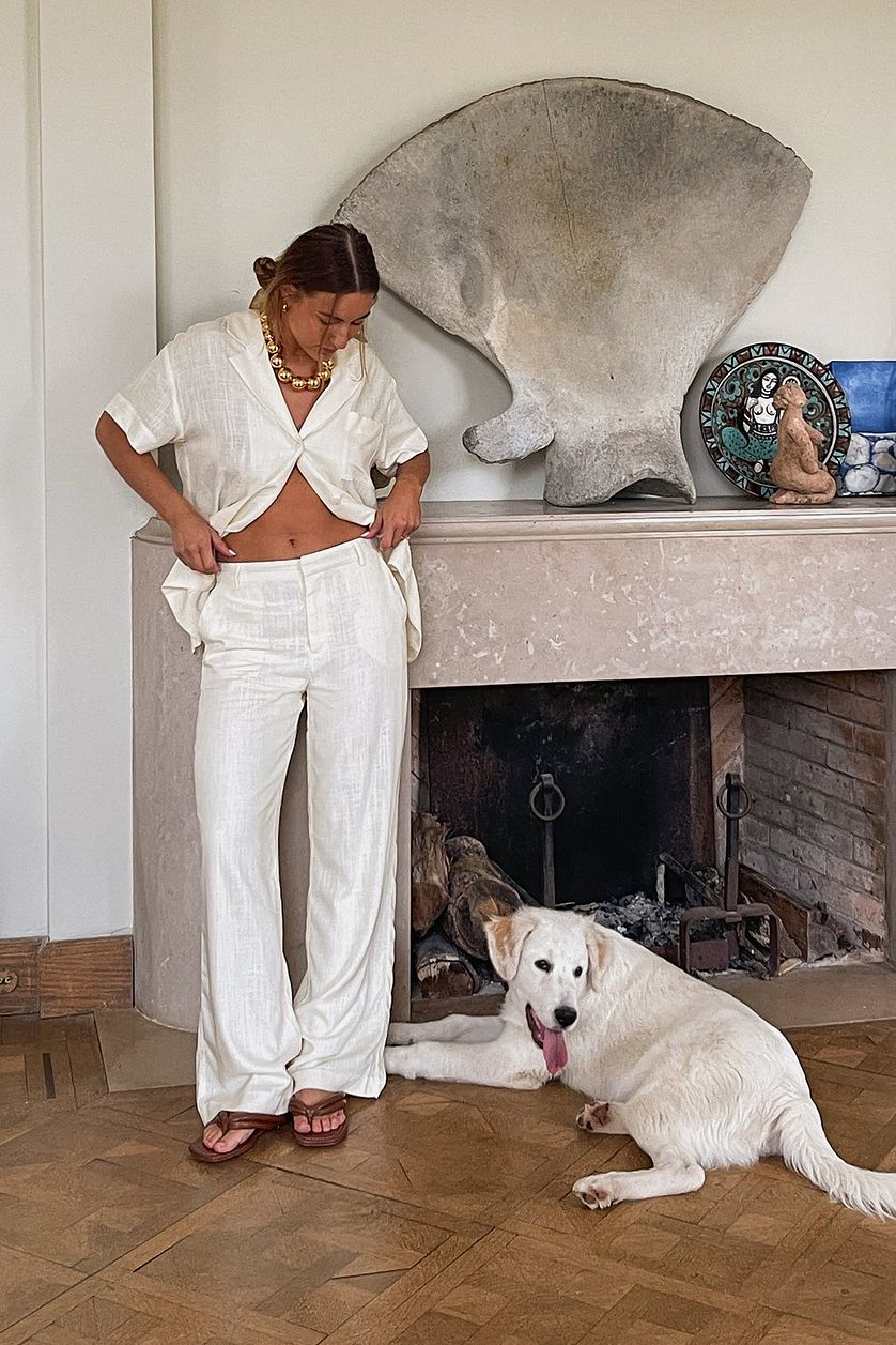 Linen Look Trousers