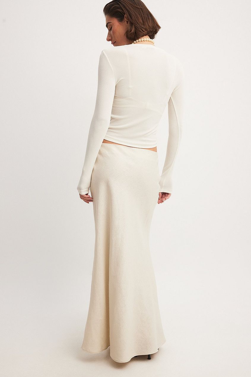 Linen Mermaid Shape Maxi Skirt