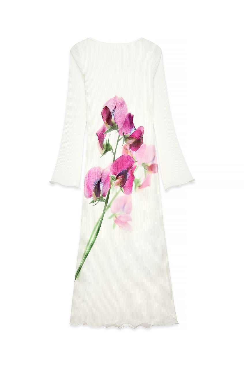 Na-kd Long Sleeve Plisse Maxi Dress