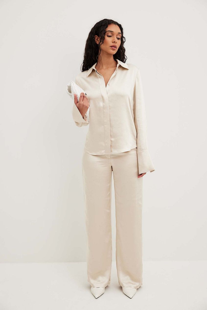 Long Sleeve Satin Shirt