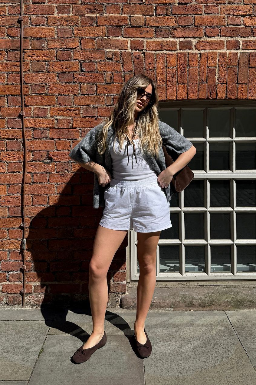 Elastic Waist Cotton Shorts