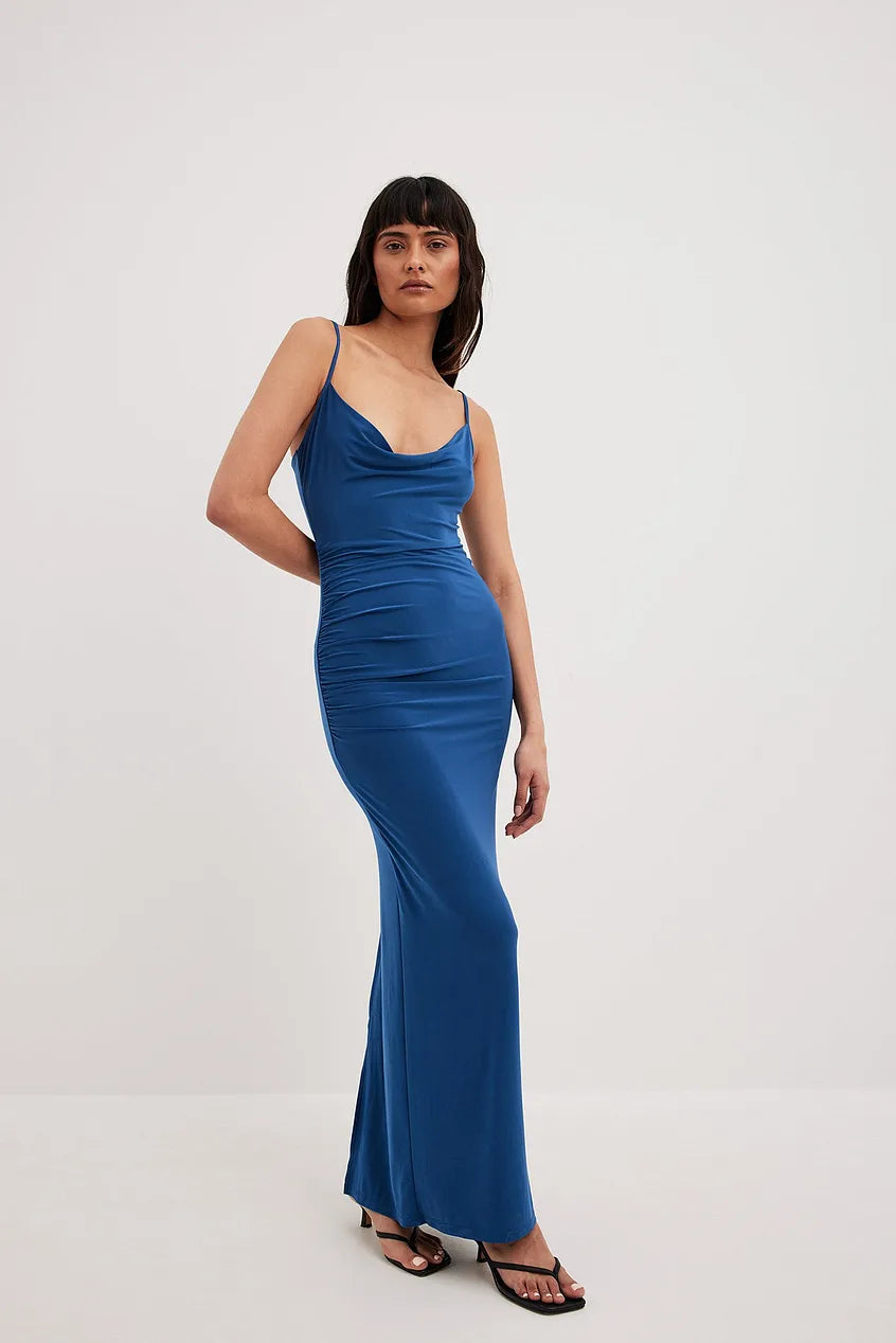 Spaghetti Strap Draped Dress