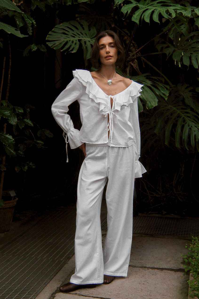 Na-kd Linen Blend Mid Waist Trousers