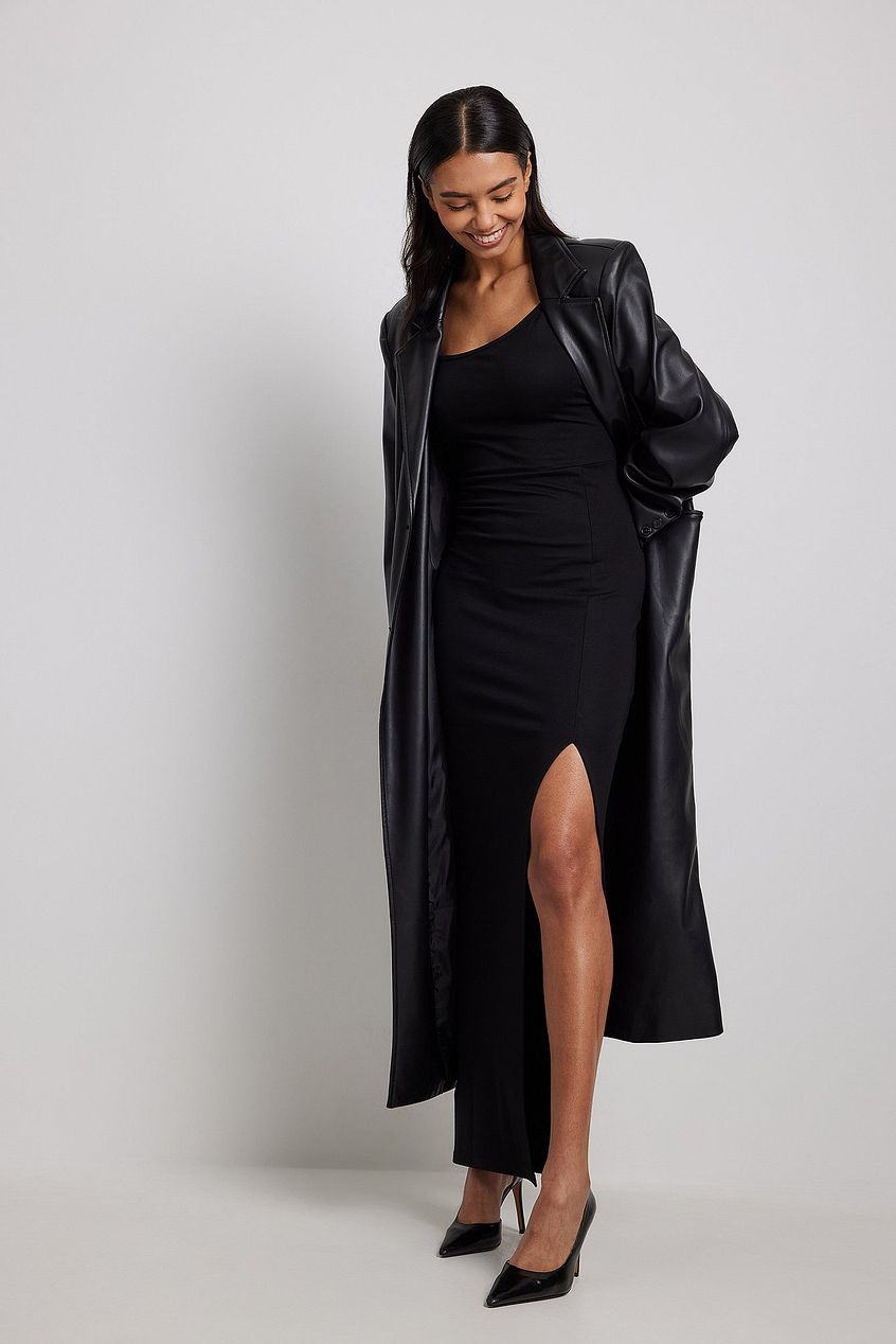 Asymmetric Thin Strap Maxi Dress