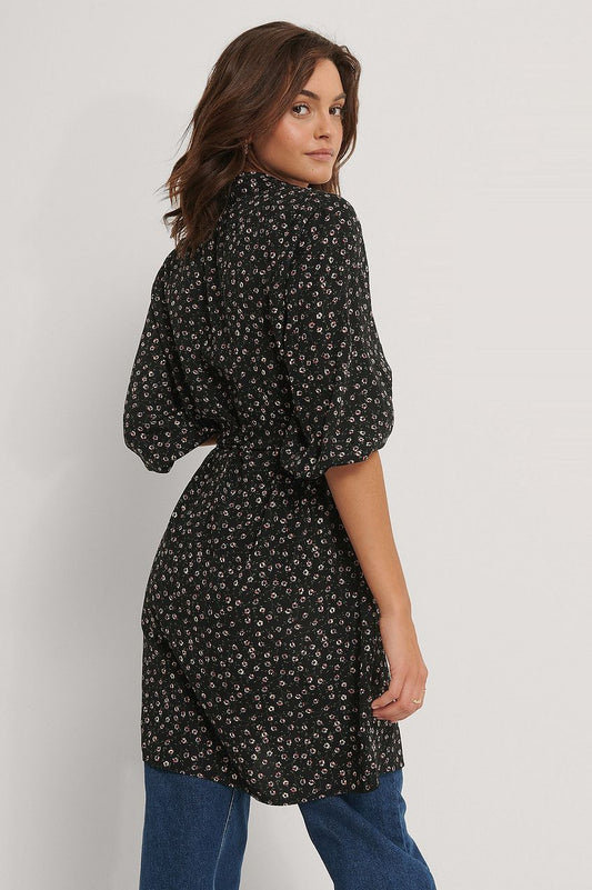 Belted Flower Dress