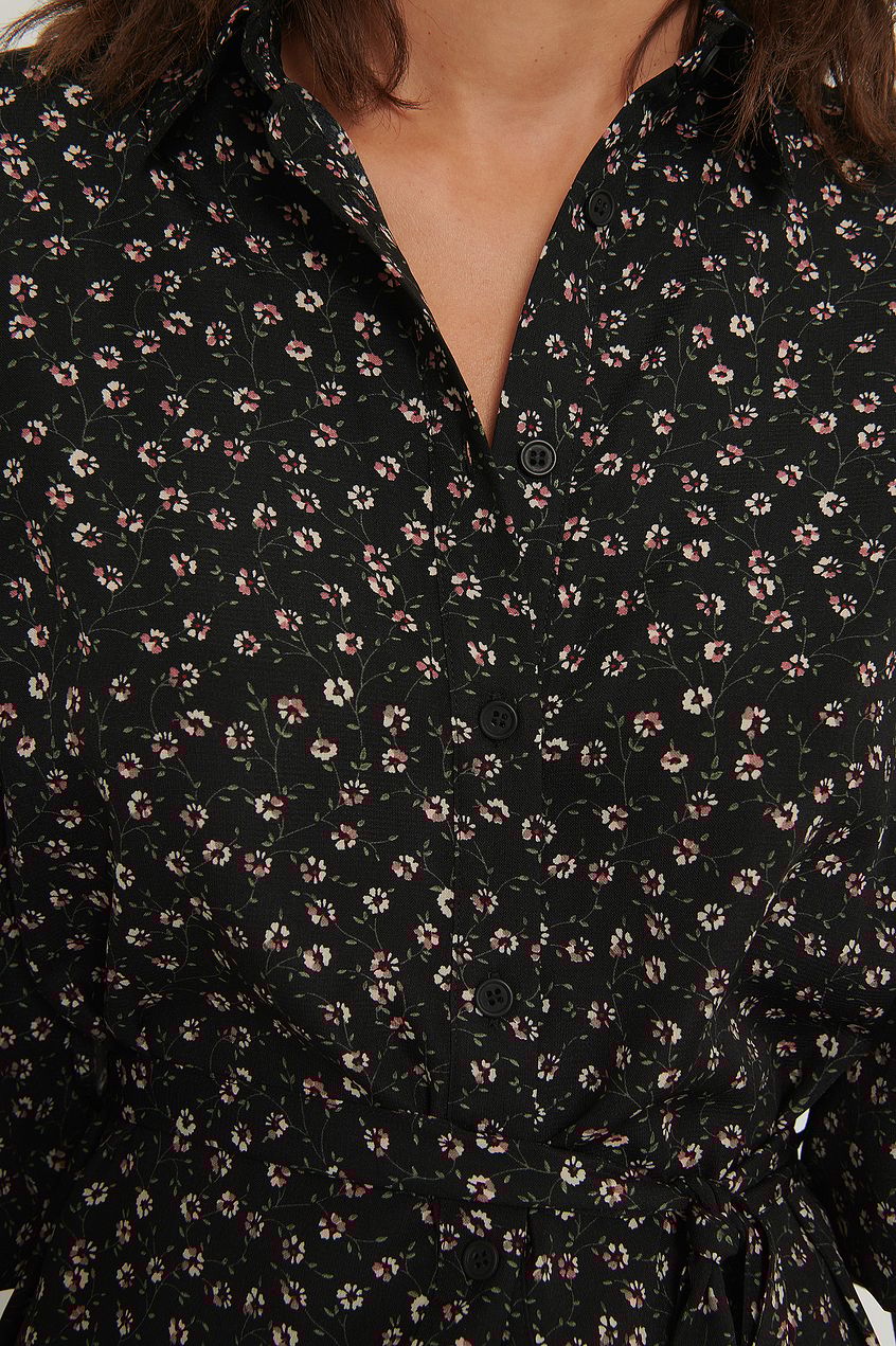 Belted Flower Dress