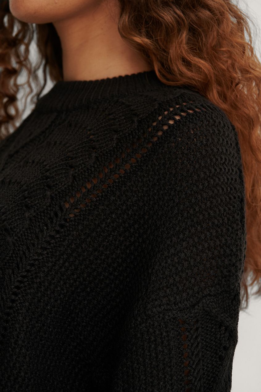 Cable Knitted Cropped Sweater