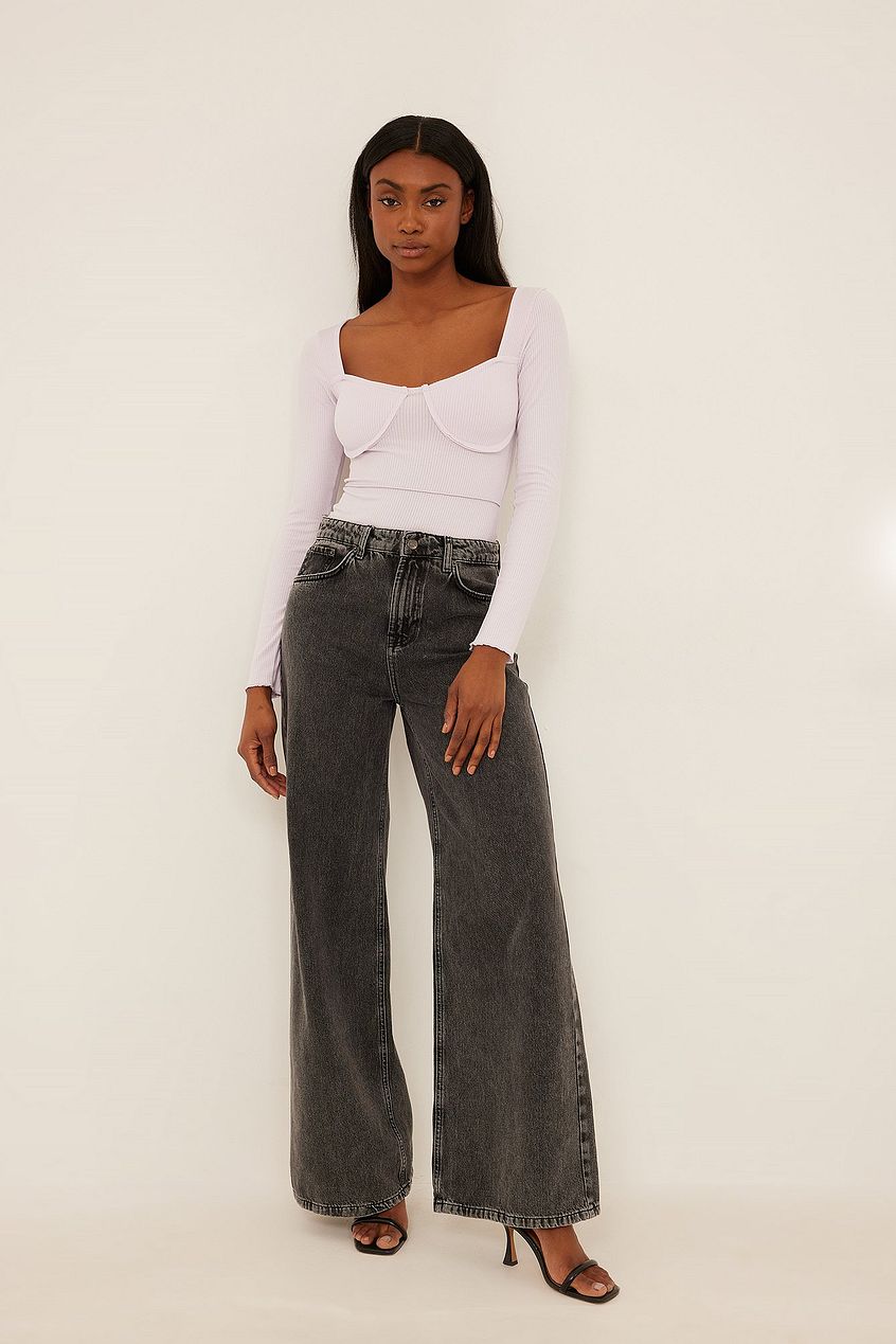 Cup Detail Rib Top
