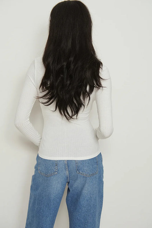 Front Ruched Ribbed Top