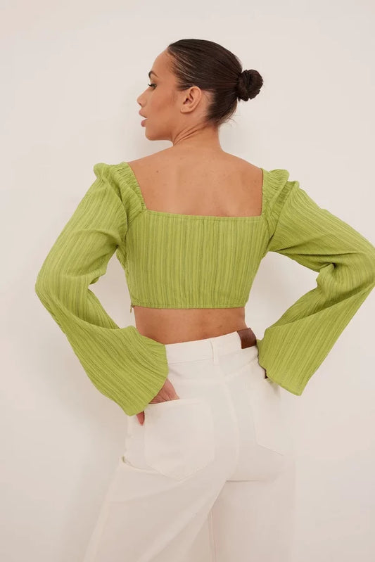 Gathered Bust Corset Blouse