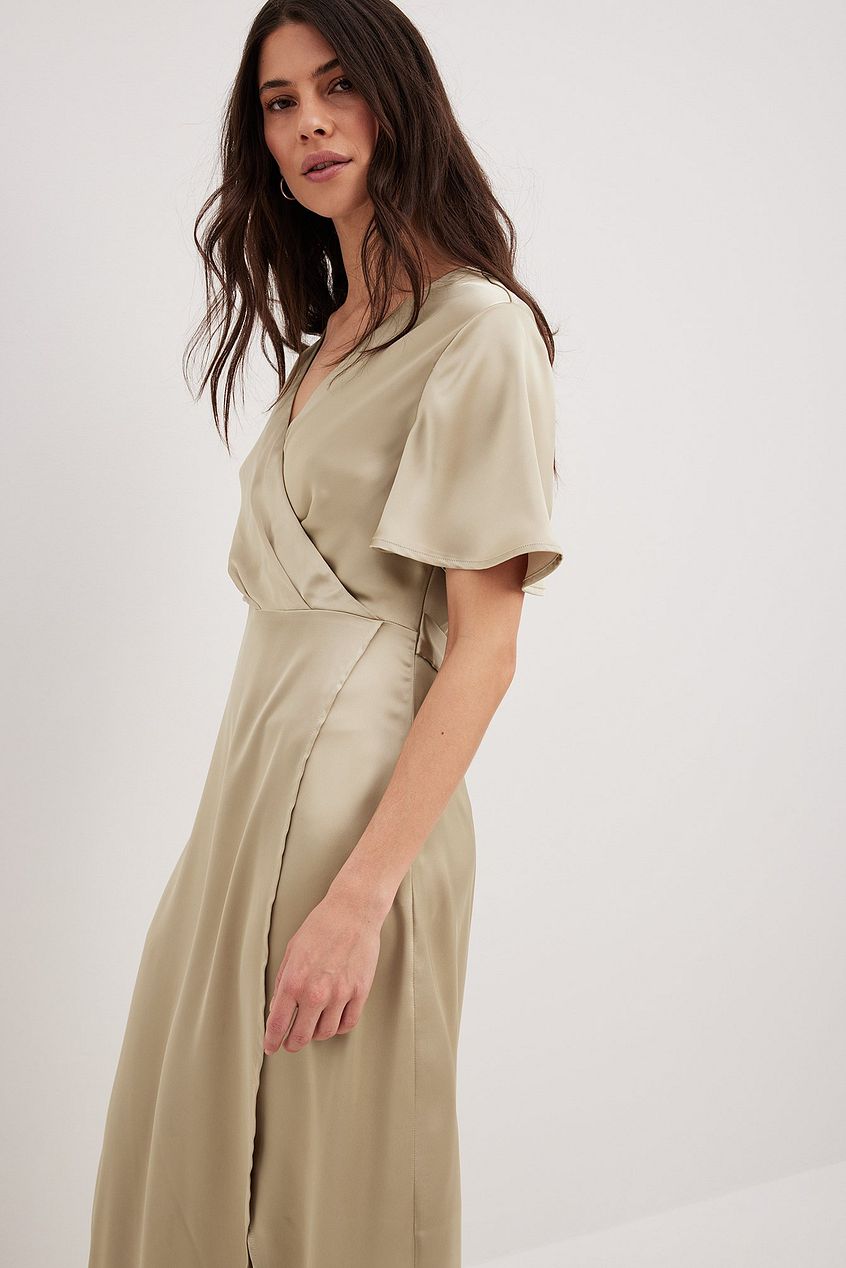 Overlap Front Maxi Dress